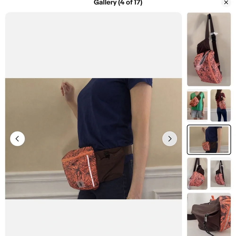 Free People! FP Movement Happy Camper Sling Bag In Monstera Brown NWT!